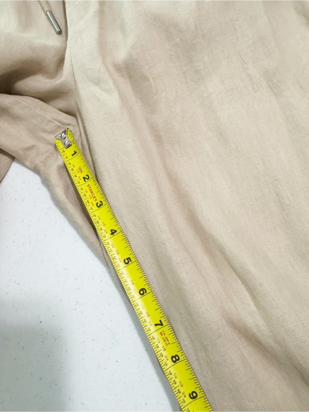 Quince Wide Leg Linen Pant Driftwood Large - Picture 7 of 13